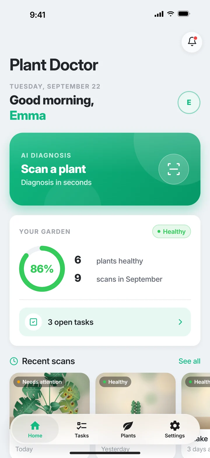 PlantDoctor: Personal garden overview